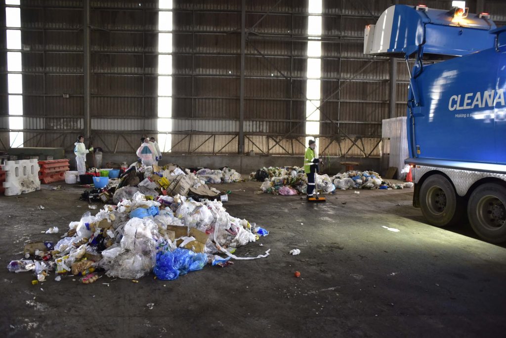 Conducting waste audits is a dirty, hands-on activity