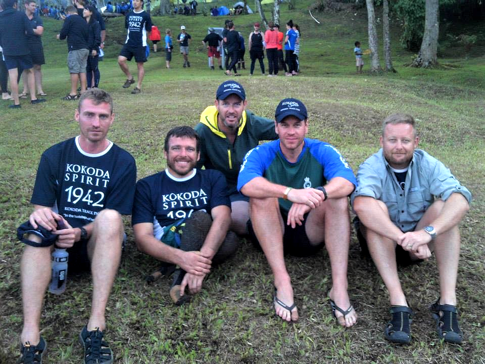 Cameron (left) on the Kokoda track