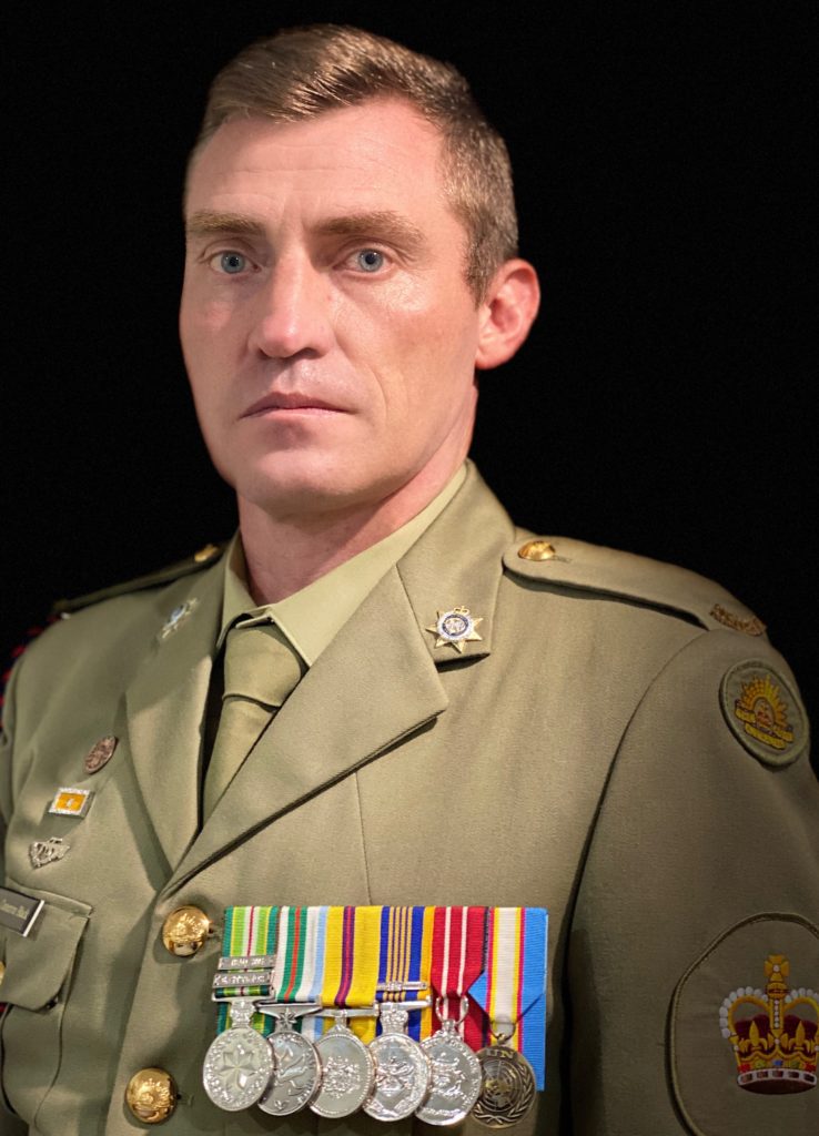 Cameron in full dress uniform and medals